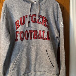 Adidas Gray and Red Men's Football Hoodie